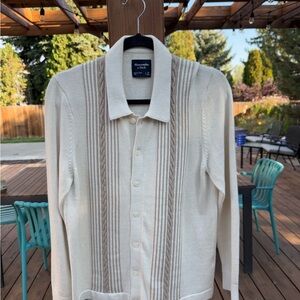 Abercrombie-  Cream Cardigan